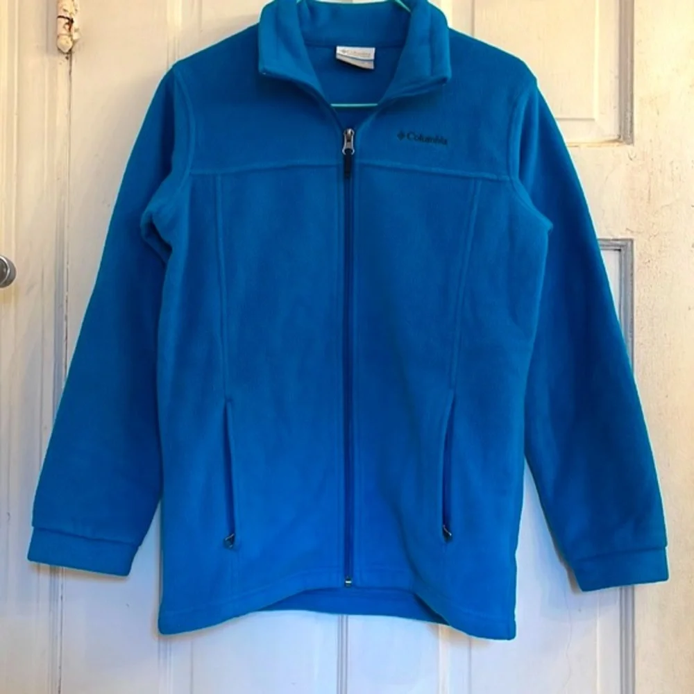 Columbia kids blue fleece jacket in size medium 10-12